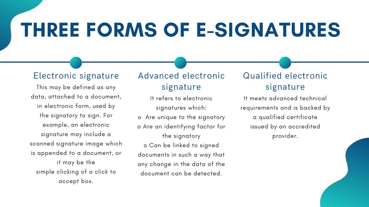 inkpaperai's tweet photo. According to Deloitte, there are essentially three recognized forms of #electronic #signature, which can lawfully be used to electronically execute a contract.

Know more about e-signatures here: https://t.co/z0WeObFHFz

#digitalsignature #ai #blockchain https://t.co/lxHWzix6Cp