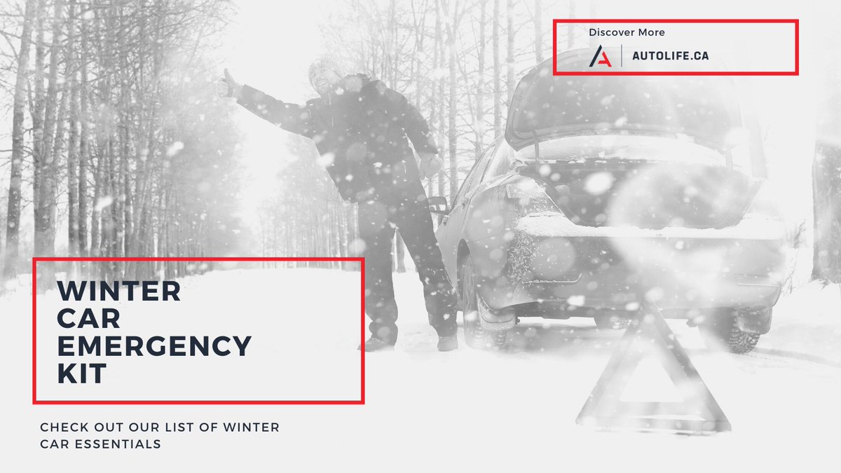 AutoLifeCA's tweet photo. Emergencies happen especially with the slippery &amp; snow-covered roads of winter. Make sure you’re ready with the basics, snacks, water, &amp; blankets – for the full check list visit AutoLife https://t.co/N8ksGJXhUn

#winter #winterdriving #snow #Auto https://t.co/jW59fx0QIZ