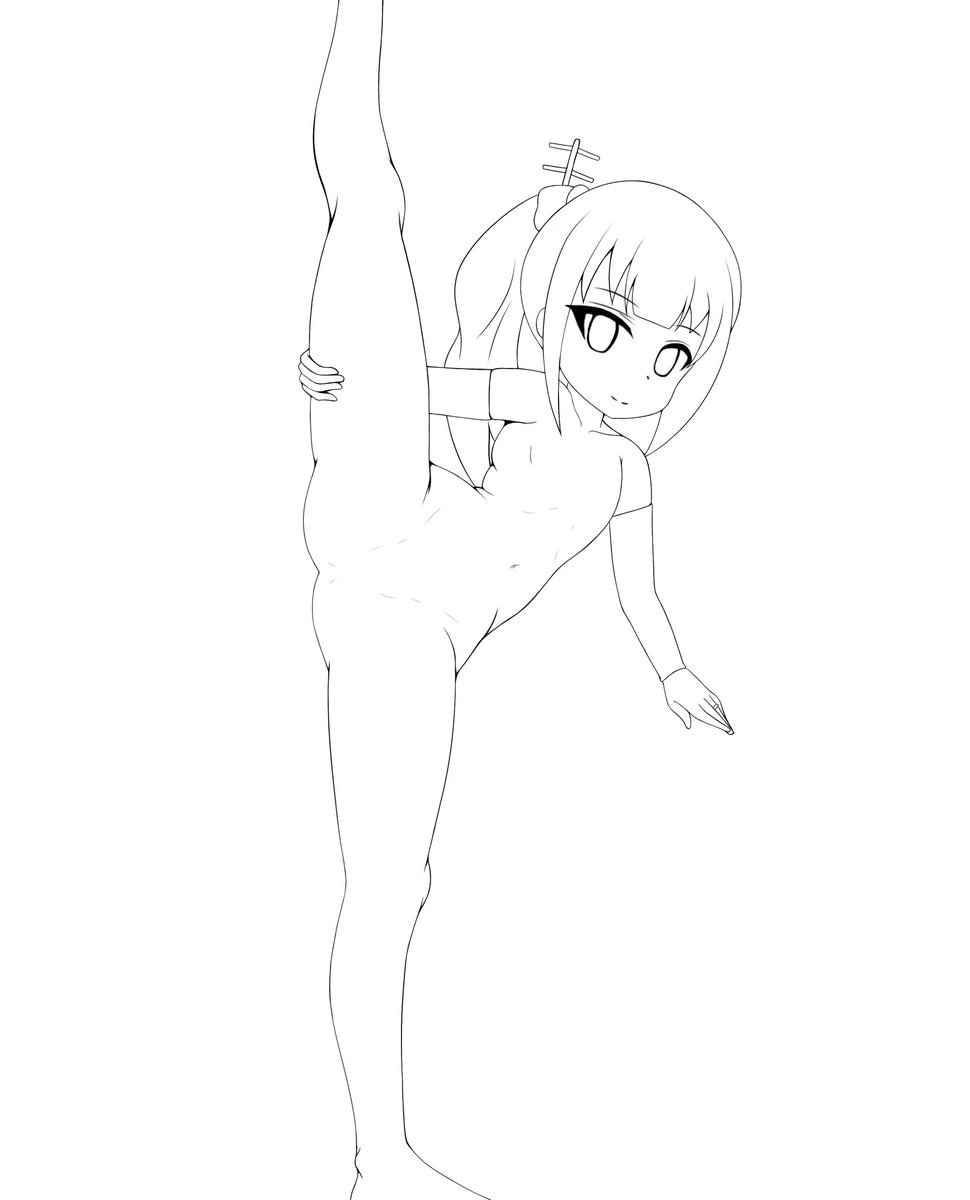 #皆さん線画と塗った後を見せてください

ねむい 