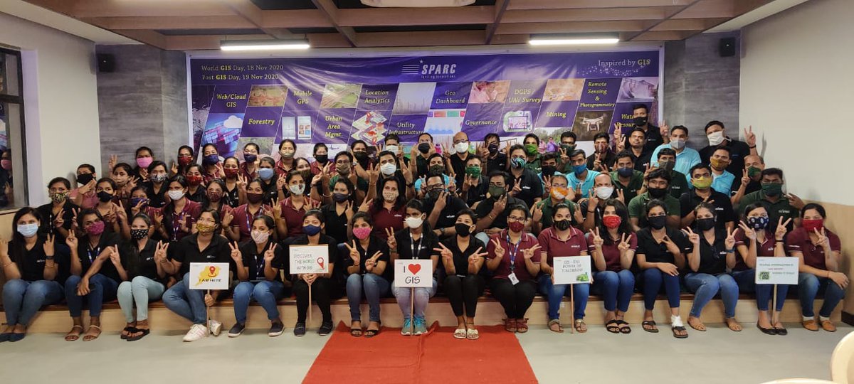 sparcpl's tweet photo. Amidst the pandemic, today We celebrated Us:) 
With all the motivation and support it has been an incredible and inspiring journey so far.
Happy GIS Day, Team SPARC!!!
#GISDay #InspiredByGIS
#TeamSPARC #SPARCIndia https://t.co/u2oobpSyCo