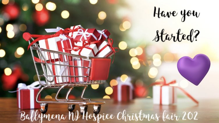 Bmenahospice's tweet photo. Have you your shopping started? Pop to our Facebook group “Ballymena NI Hospice Christmas Fair 2020” and see what our traders have to start your shopping experience. #ballymenanihospicechristmasfair2020 #supportlocal #givingthegiftofcare https://t.co/ilzBsi7tup