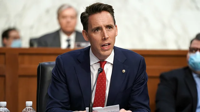 thehill's tweet photo. Rush Limbaugh lauds Hawley: "This guy is the real deal" https://t.co/NmRfBox8nJ https://t.co/78ZlFlFJD2