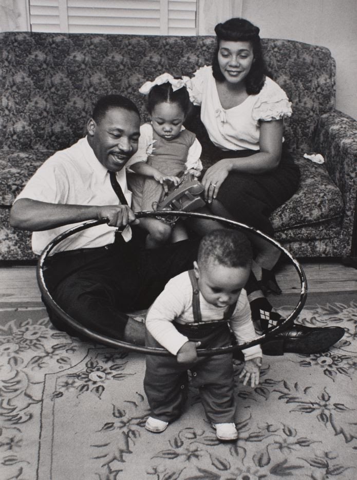 America (1960s). Photographed by Moneta Sleet Jr, a staff photographer for Ebony Magazine from 1955 to 1996. He's most known for his photos of Dr. King and his family.