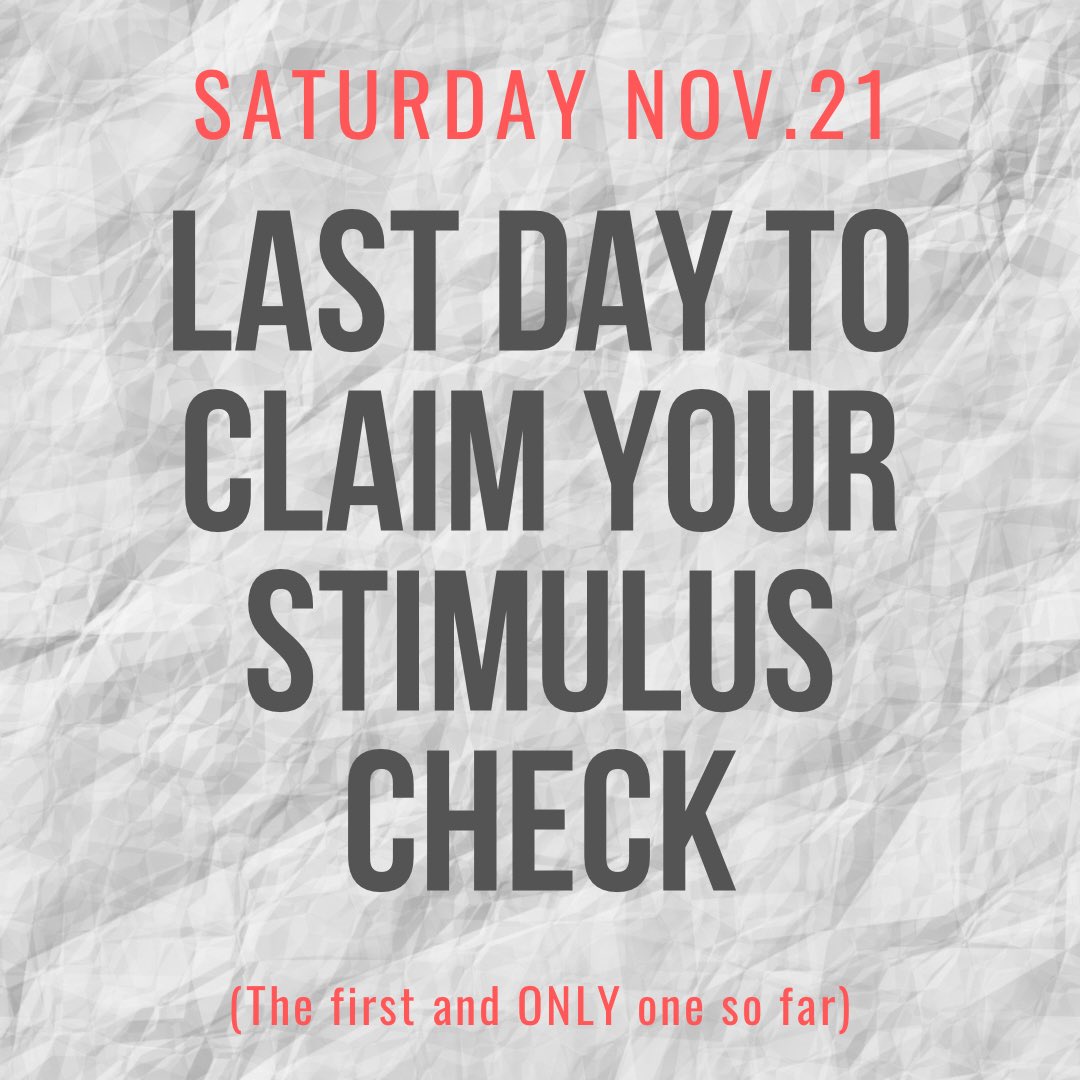 cotrbham's tweet image. This Saturday is deadline to claim the #stimuluscheck for anyone who hasn’t received it. Apply online or come see us for help: irs.gov/coronavirus/no…