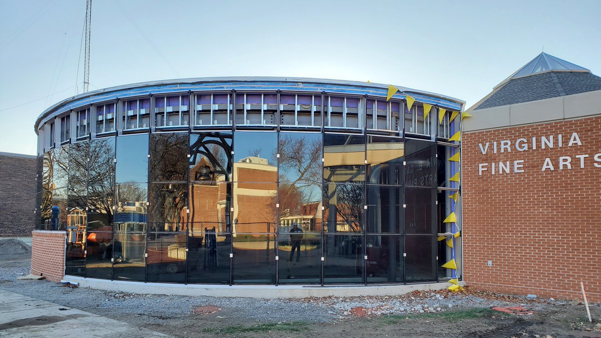 rcmarchitects's tweet photo. @MazzaMuseum S.T.E.A.M. Classroom Addition is taking shape as the building envelope is near completion and Helms Construction moves inside to start interior construction.
#architecture #landscapearchitecture #design #construction #universityoffindlay #mazza #STEAMeducation https://t.co/9tqkCzAAPu