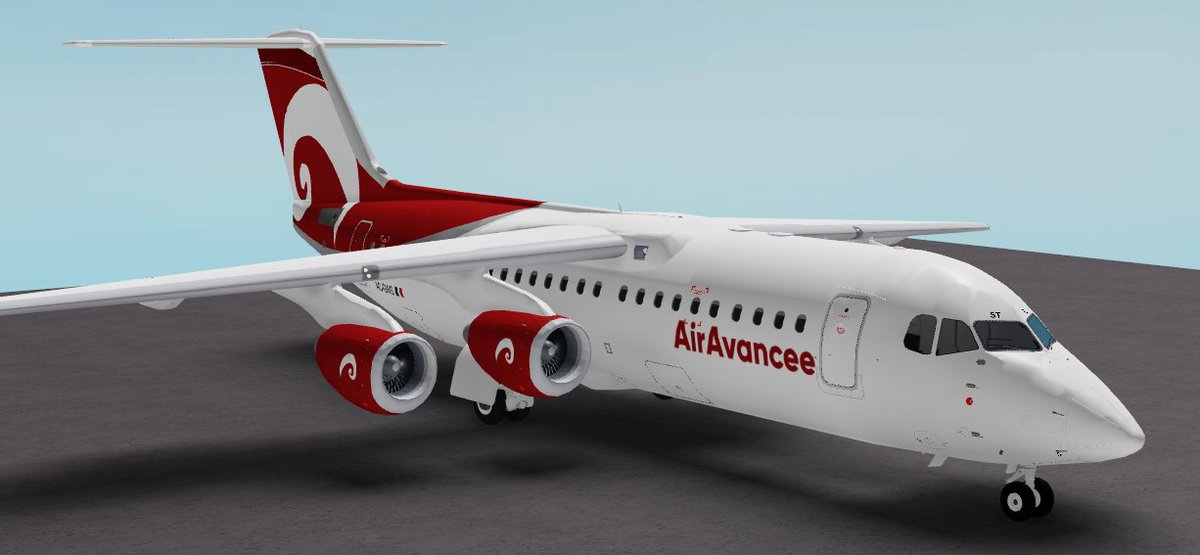 Satuple11's tweet photo. The Avro RJ100 is now wearing different colors, can't wait to see them flying around c:

#RobloxDev https://t.co/8PxYh9PpSv