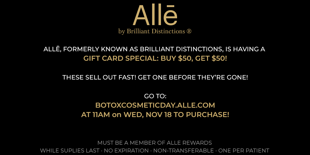 TODAY IS THE DAY! BOTOX DAY!
At 11am, go to
botoxcosmeticday.alle.com
to redeem your special offer