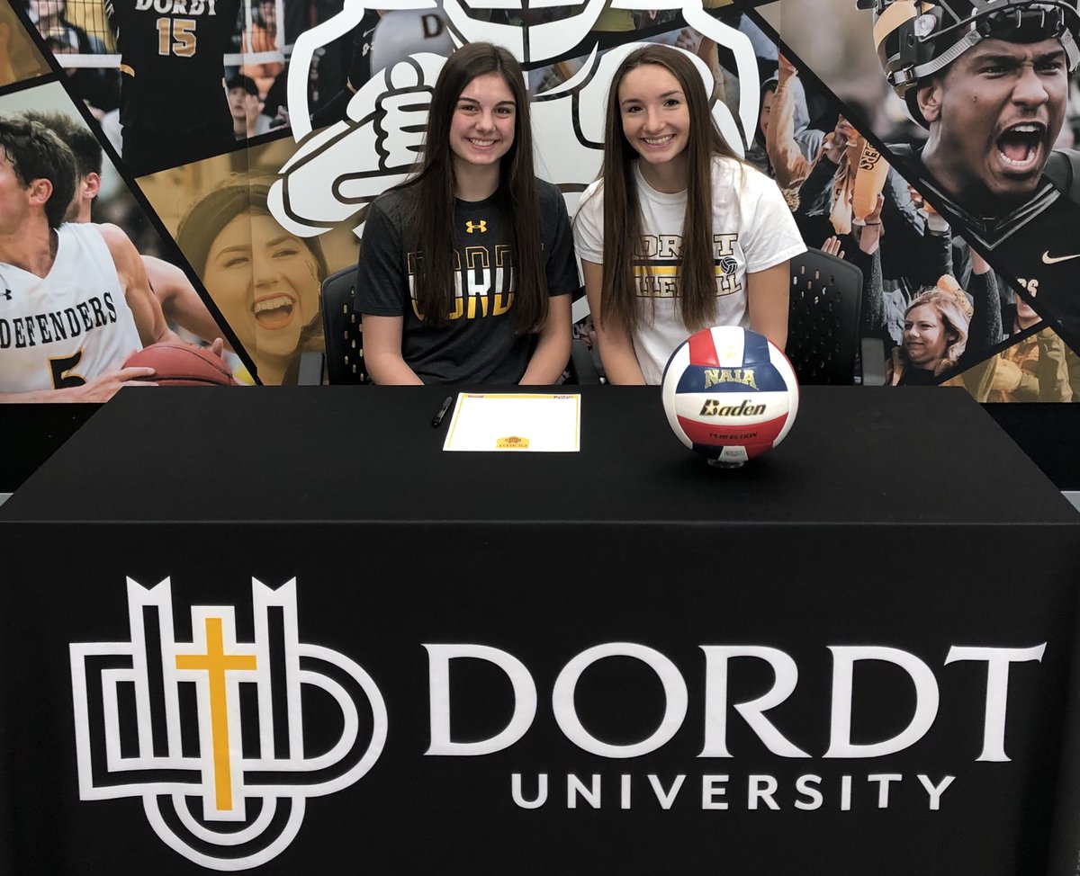 volleyballwc's tweet image. Congrats to Sienna and Madison on signing to play volleyball at Dordt University! 💛🏐@MadisonVis @Siennamoss12