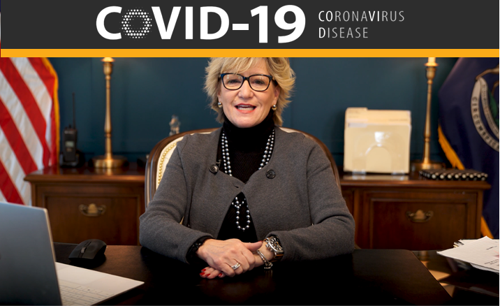 MiLivonia's tweet photo. Mayor Maureen Miller Brosnan provides an update on Livonia's status with the COVID-19 pandemic. To ensure social distancing, residents will need to make an appointment to access services at City Hall. 
https://t.co/4zFcH4pXZ6 https://t.co/9kJGTF9CDg