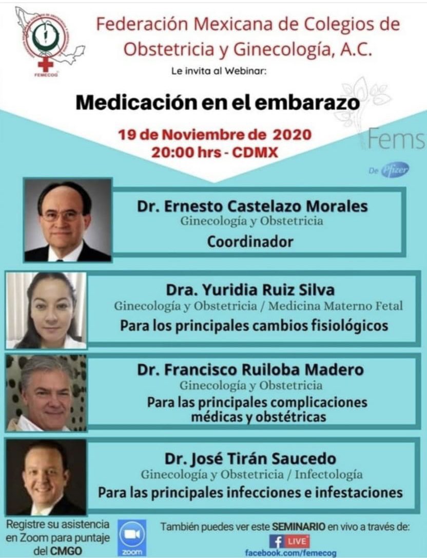 MatFetalAngeles's tweet photo. La Dra. Yuridia Ruiz de @MatFetalAngeles, presentará la ponencia: “#Medicación en el #Embarazo, para los principales cambios fisiológicos” en el Webinar #FEMECOG @FemecogOficial
19 de noviembre • 20:00 Hrs
#FacebookLive
https://t.co/lEovrnkCbS #MaternoFetal #AngelesLomas https://t.co/69auM0uxia