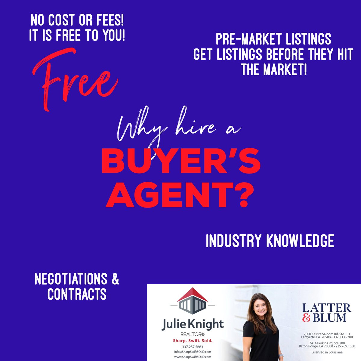 SharpSwiftSold's tweet image. Reminder! Hiring me as a buyer&apos;s agent is FREE to you!

337-257-5663

#SharpSwiftSold #BuyersAgent #RealEstate #BuyMoreLand #BuyNow #InvestinRealEstate