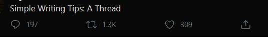 Well, twitter voted for me to do this so here we go.Fact-Checking "Simple Writing Tips: A Thread": A Thread