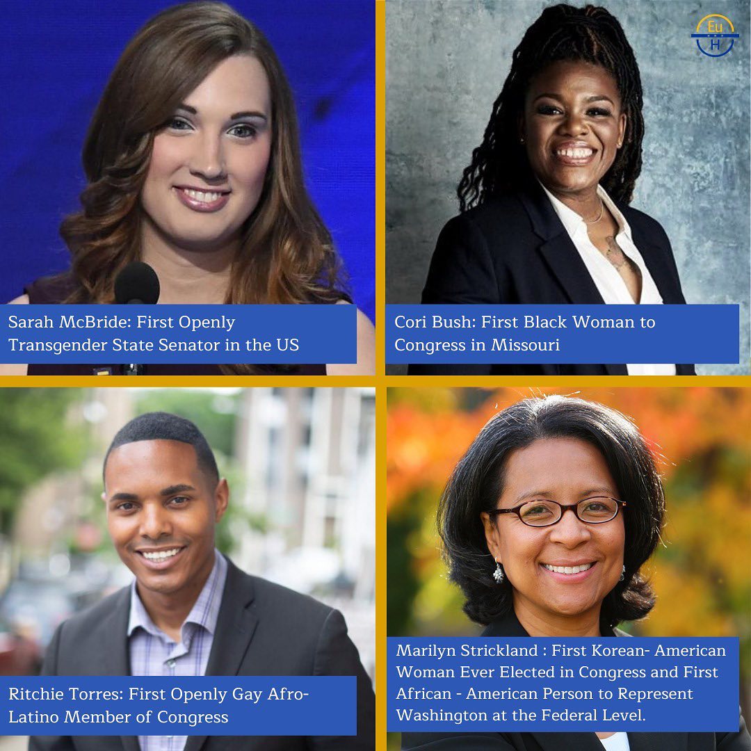 Many candidates, embracing more inclusive and progressive values made history this election! But who are they? And what does it mean for US society?  

Discover our News Story highlighting some of these victories! shorturl.at/aHR36

#USElection2020 #diversitymatters
