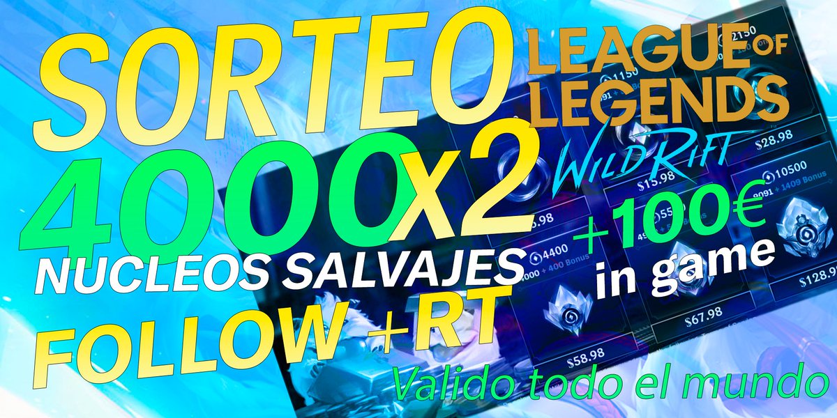 Zomviciadas's tweet photo. Nos hemos calentado con el anuncio de @wildriftES 

🪀🔥Sorteo de 2x 4000 NÚCLEOS SALVAJES (+100€ in game)
Valido para todo el mundo 🌏
FOLLOW + RT 👀
Anunciamos los ganadores el 10 de DICIEMBRE 🎄

IMPORTANTÍSIMO: 

PREregistro Android + IOS en https://t.co/zWbS5Fj6el https://t.co/GD5n7KB7bV
