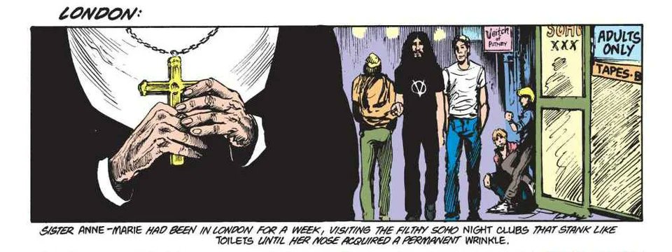 A happy 67th birthday to Alan Moore, seen here in a cameo appearance in Swamp Thing (No. 46, Mar 1986) 