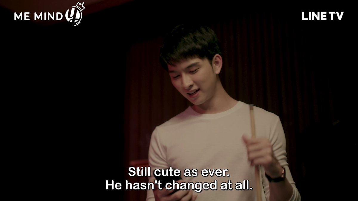 Type’s been angry the whole day because of what happened with his awful boss so naturally he goes drinking with his friends, cursing his boss and drinking away his frustration. There is also Champ getting the message from Khunpol, which is a link to the previous scene.