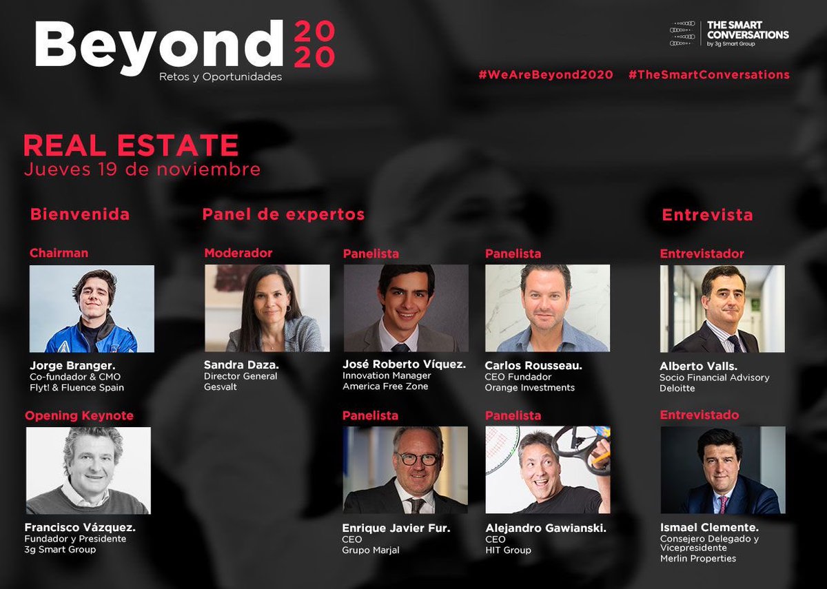 Comparto panel con expertos en #RealEstate para abordar el concepto de #turismoresidencial en el marco del #beyond2020. Una plataforma que conecta con #mexico en la que analizaré #retos y #oportunidades del #sectorinmobiliario tras el #COVID19
🔗Conéctate cutt.ly/sg6LuwZ