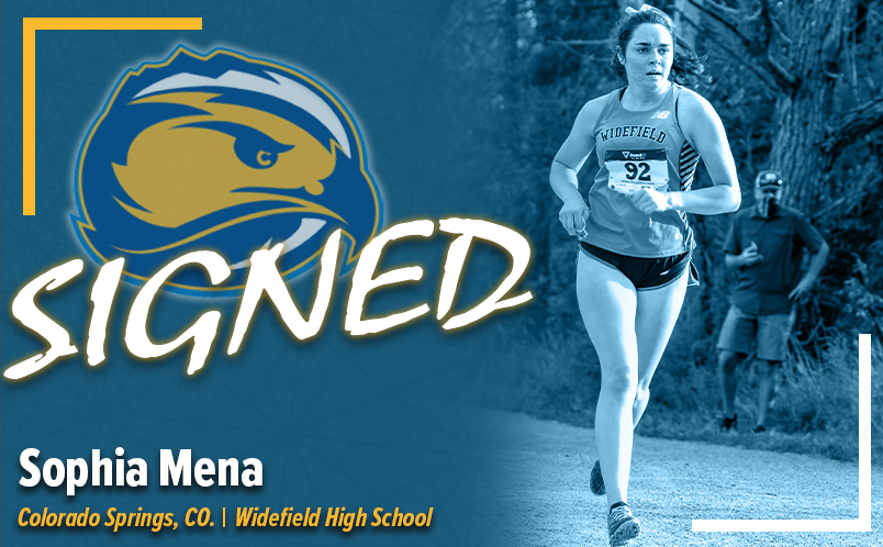 FLCSkyhawks's tweet photo. The FLC women's cross country and track program adds a local prep star in Sophia Mena out of Colorado Springs!! Mena holds the Widefield High School records in the 3,200 meter (12:09), 1,600 meter (5:32), 800 meter (2:29) and the 5K (19:27) #TalonsUp #LetsSoar https://t.co/8ywBr8PuI3