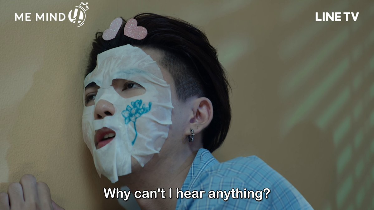 Because Type is drunk and clearly worried, Tharn takes care of him and comforts him. While Klui is trying to eavesdrop on them next door, with his ear to the wall, prying into their relationship just like he promised earlier in the episode.