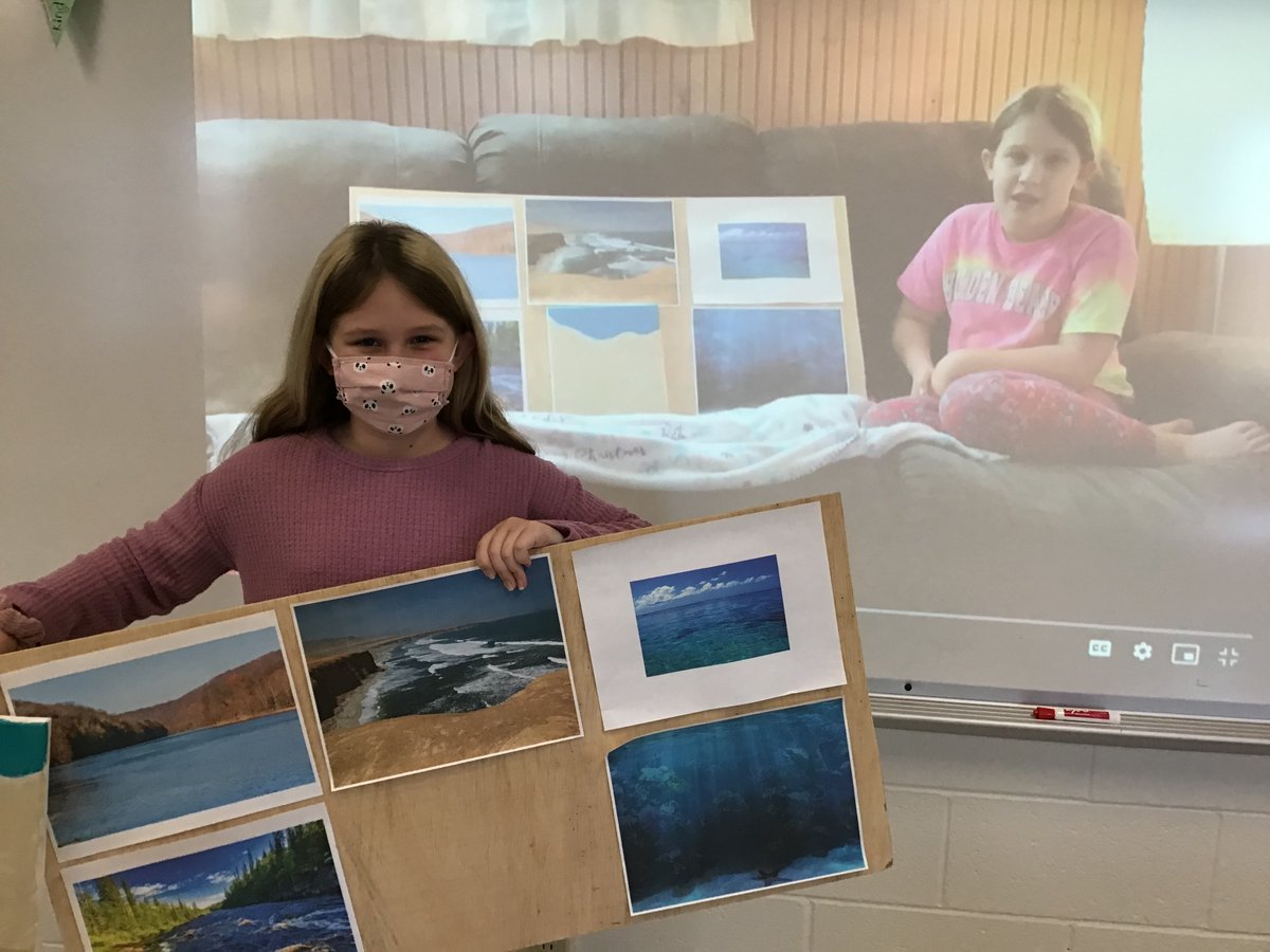 PASDGifted's tweet photo. Lots of learning about "Saltwater vs Freshwater" with Allie and her Resident Expert Project. @NorthsideROARs https://t.co/kKVw9nFyvG