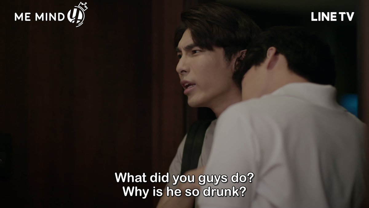 The final mid-credits. After drinking so much, Type is naturally so drunk that No has to bring him back home which is anatural follow-up of the previous scene. It’s also a parallel to Type ‘getting drunk’ in episode 9 and No getting drunk in LBC1.