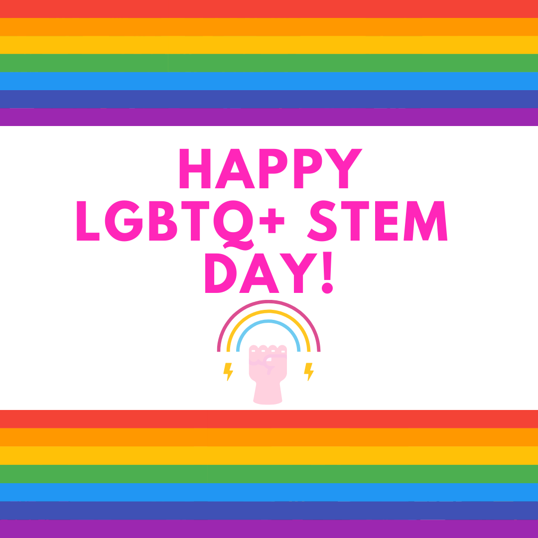 WISESTualberta's tweet photo. Happy LGBTQ+ STEM Day! Supporting underrepresented groups in STEM starts by recognizing accomplishments, raising awareness and building an inclusive environment. Tag an inspiring LGBTQ+ scientist below!
#LGBTQSTEMDay #prideinstemday #pride #lgbtq https://t.co/deOZYGSlva