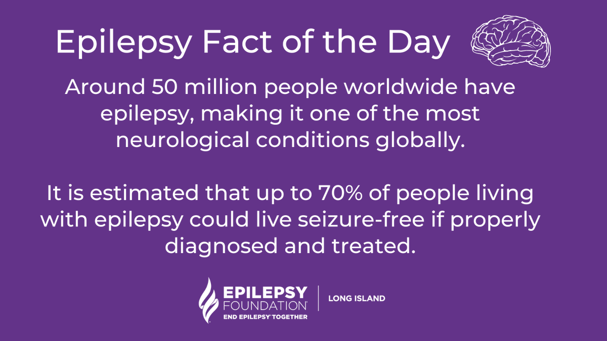 Please Retweet and Share our #Epilepsy Fact of the Day #EpilepsyAwarenessMonth