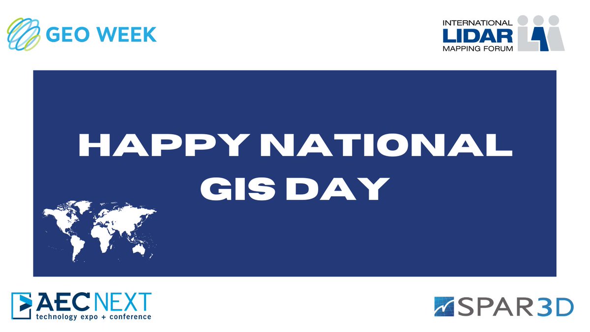 Happy #GISday from the Geo Week team! While we can't be in the same location today to celebrate, we raise a toast to all the geospatial and mapping professionals out there. Keep up the great work!