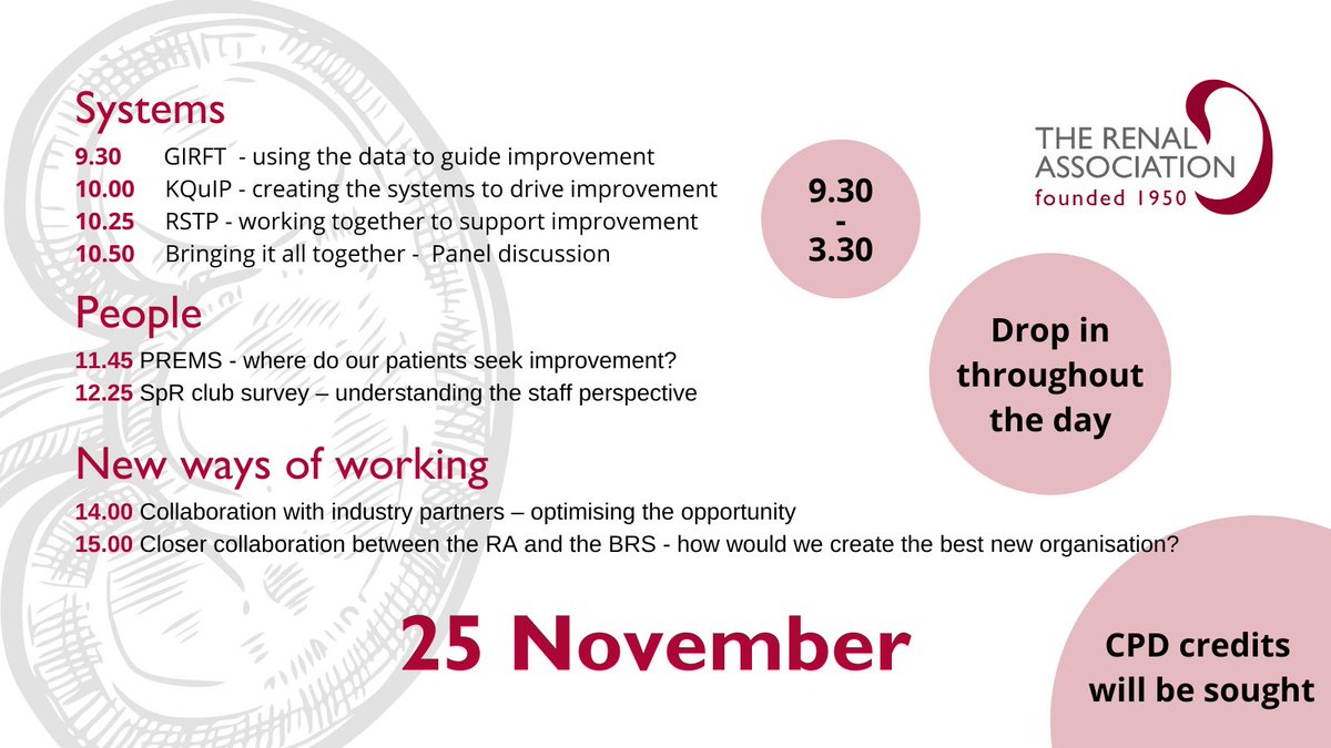 UKKidney's tweet photo. 1 week to go! #renal #clinicaldirectors, have you registered for the virtual CD forum? Programme below 👇 &amp; you can drop in and out during the day. We'd love to see trainees with management interests, heads of nursing and future CDs join us too.
Register👉https://t.co/j9grwIOTUj https://t.co/2nC8gltKlZ