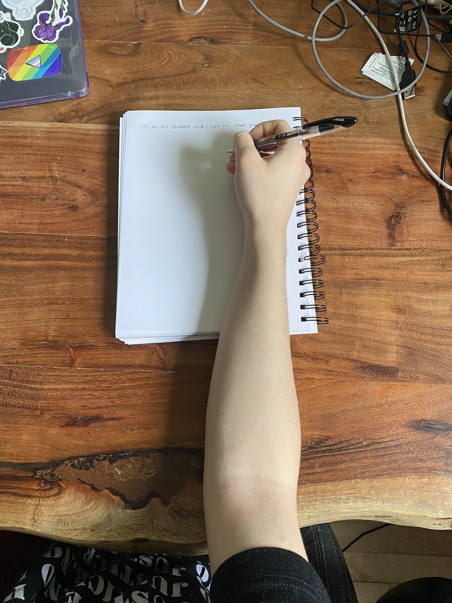 I’m so sorry I can’t stopWHEN YOU WRITE...Do you have your paper laid out in front of you vertically, or horizontally? (See attached photos—POLL IN NEXT TWEET)