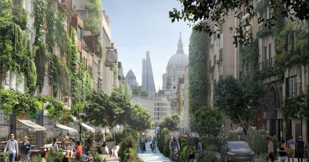 EricJorgenson's tweet photo. Today I learned: Solarpunk is a thing. 

A genre of optimistic futurism inspired by renewable energy, community, and technology. I'm into it. https://t.co/UTuDxE53vP