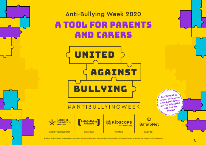 ABAonline's tweet image. Parents &amp;amp; Carers - you are a vital piece of the puzzle in tackling bullying!

This #AntiBullyingWeek we worked with @SafeToNet &amp;amp; @Kidscape to develop a tool for Parents &amp;amp; Carers to help you talk to your child about bullying.

👉 anti-bullyingalliance.org.uk/anti-bullying-…