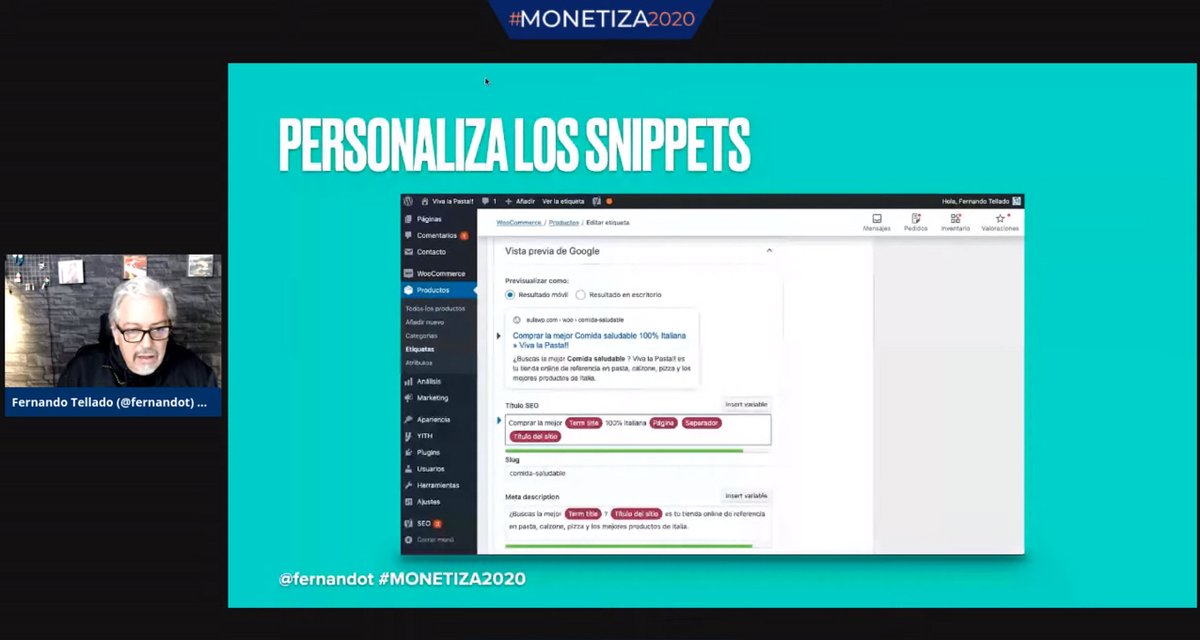 MGMELSYSTEMS's tweet photo. #LIVE Día de #Monetiza2020 ¡Congreso Online de #eCommerce y Monetización Web! (18/11/2020)

No estaría mal un hosting gratuito de @Sitground para practicar la ponencia sobre #Snippet de @fernandot 

https://t.co/3qxyAAem2B

#Congreso #Online #Gratis https://t.co/yDCqxwxaZW