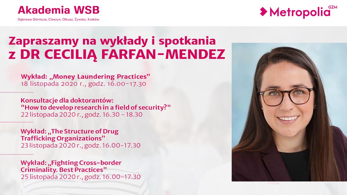 metropoliagzm's tweet photo. Za nami pierwszy, otwarty wykład z Funduszu Wspierania Nauki. Wykład poprowadziła dr Cecila Farfán-Méndez z University of California San Diego @UCSDnews. Kolejne zajęcia na @Akademia_WSB w przyszłym tygodniu. Wciąż można się zapisać: https://t.co/H2MGkB48m3 https://t.co/ZFSj87fIh9