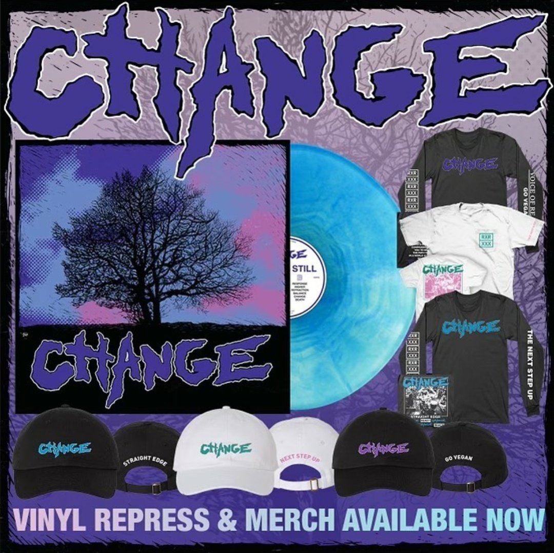 CHANGEnwhc's tweet image. 2nd press on blue (500 pressed) is now available for order! Also got some new hats and shirts. Thanks! 💙💜💙💜 deathwishinc.com/collections/ch…