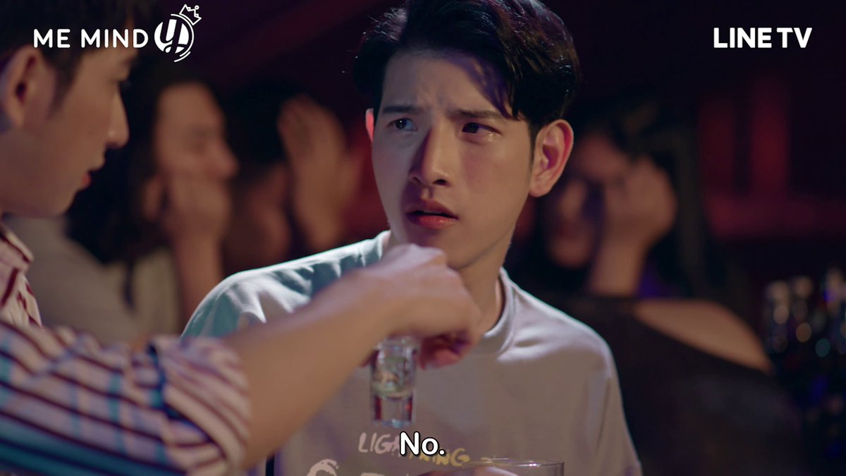 Then comes another verbal sexual innuendo, reference and pun: while No doesn’t want what Champ offers him (a drink), Type very much wants what Tharn wants to give him ().