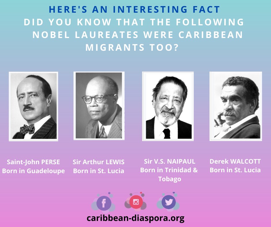 CaribbeanDiasp1's tweet photo. Happy to celebrate these male Nobel prize winners and we look forward to celebrating our first Caribbean woman Nobel laureate.
#CaribbeanDiasporaPod soon come!
Website: https://t.co/oeDb52ngG0
Facebook: @CaribbeanDiaspora1  
Instagram: https://t.co/R3s6QmhrlX https://t.co/sS627g8ftI