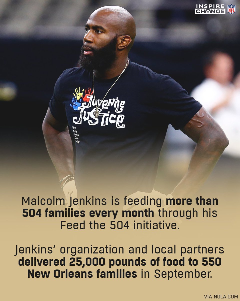 InspireChange's tweet photo. .@MalcolmJenkins is doing his part.

#InspireChange | @Saints https://t.co/FVcnSvfipo