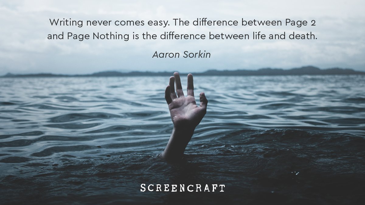screencrafting's tweet image. But nothing is worse than the Blank Page.

#ScreenCraft