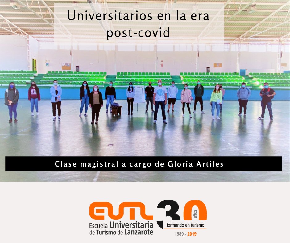 InfoEUTL's tweet photo. En la mañana de ayer l@s alumn@s de 4º del Grado de Turismo tuvieron oportunidad de asistir a la clase magistral `Universitarios en la era post-Covid´, impartida por la periodista y formadora del paradigma integral, Gloria Artiles.
#gloriaartiles
#covid
#modelointegral https://t.co/3rKk4n7ktf