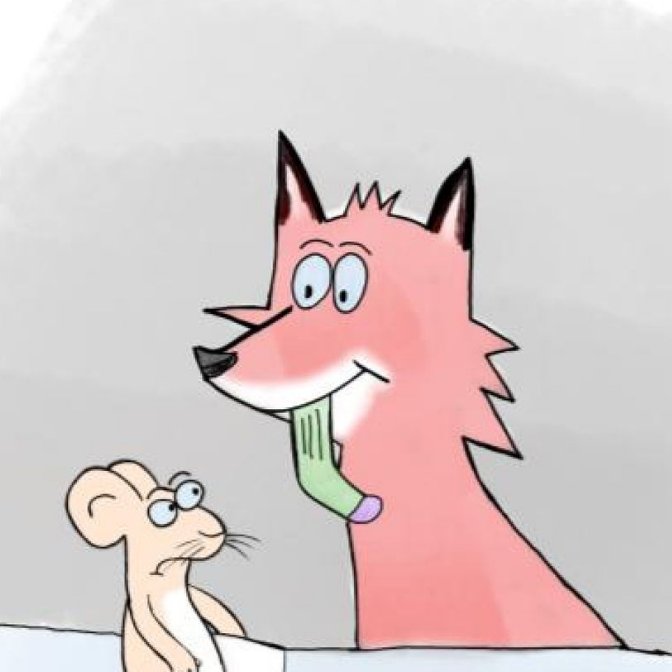 “My socks! Oh wow, that is so odd,What shall I do now, Mr Fox?”“You have no choice! Be gone! They are near!”And off he ran in tremendous fear.