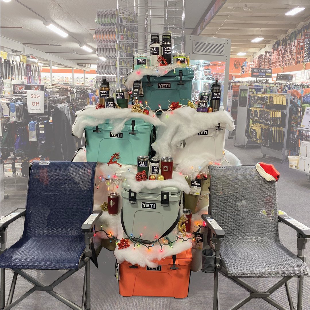 Don’t get us wrong; we’re all for a beautifully decorated Christmas tree with presents underneath, but this year we’ve decided to make our in-store tree out of the presents!🎄 We’ve got your <a href="/YETICoolers/">YETI</a> needs covered for the holiday season! 🙌