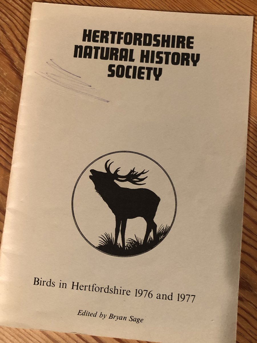 The first Herts Bird Report I bought was for 1976/77 – two years in one 56 page issue. I loved it. It fired the 12 year old me up to get out and see birds that I never knew were on my doorstep.