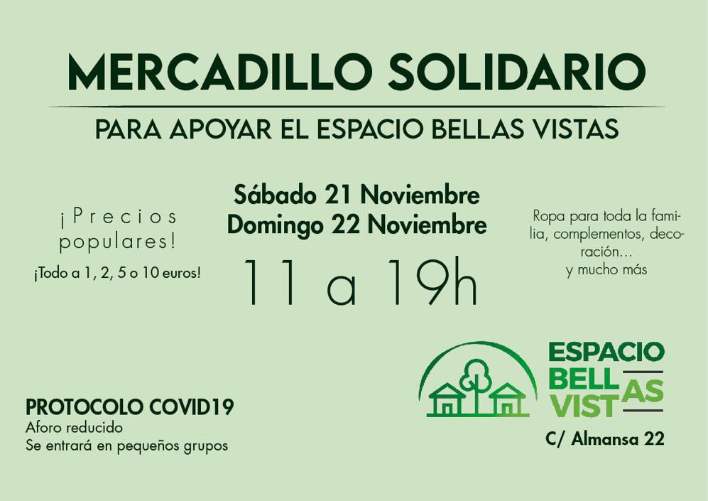 Hemos estado pegando carteles de nuestro #MercadilloSolidario por Bellas Vistas . Los puestos del <a href="/mdomaravillas/">Mercado de Maravillas</a> han estado encantad@s de ayudarnos 😍

Os esperamos el fin de semana, ¡avisad a vuestras vecinas!