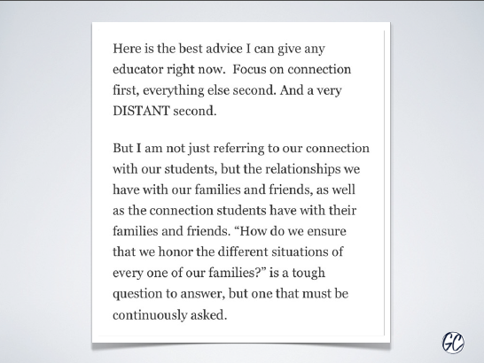 gcouros's tweet photo. "Relationships are not everything in education, but they are the foundation of what we need to help, our students and ourselves move forward."
4 Ideas for Building Relationships During Remote Learning https://t.co/yiQje6Grk5 https://t.co/SADaHFvU9o