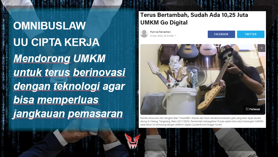 Dhinijogja's tweet photo. OBL UU Cipta Kerja mendorong UMKM untuk terus berinovasi dengan teknologi agar bisa memperluas jangkauan pemasaran.

#BarisanProKerja 
#KuatHadapiResesi 
@nyai_agengjogja @retno_setyowat https://t.co/rNjDqs0TxT