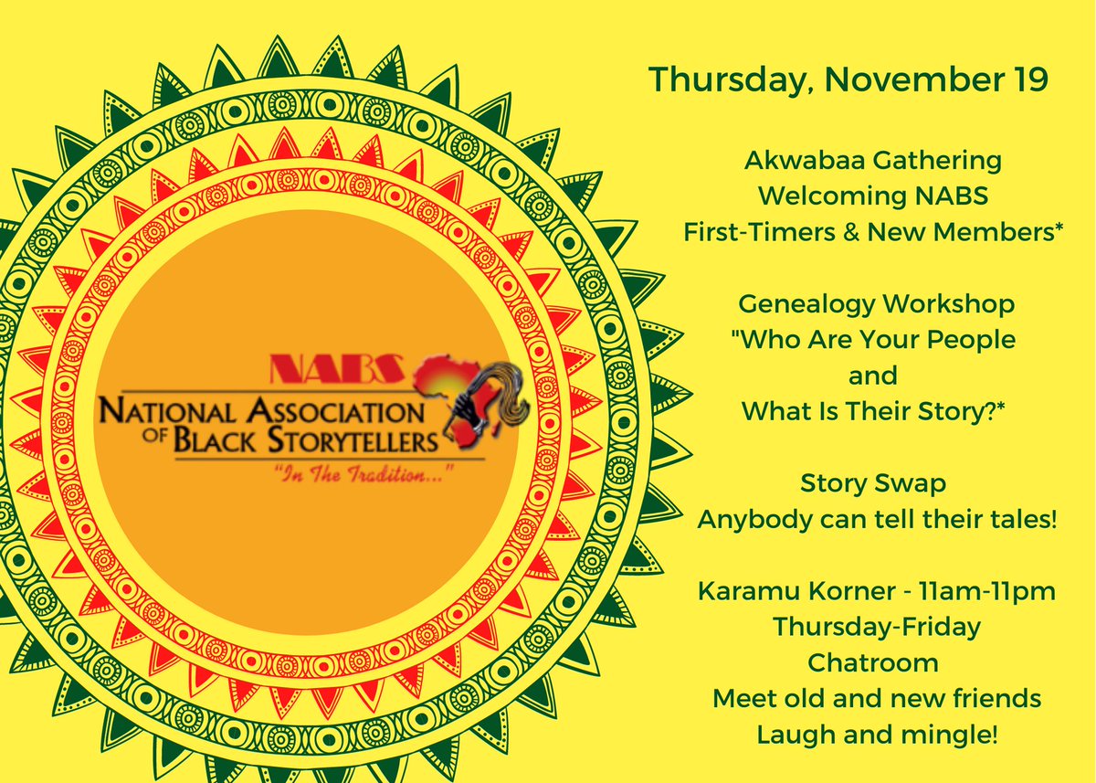 Thursday's shows &amp; Opening Gala has a strong lineup &amp; we aren't stopping there! Join us for 38th Annual NABS Storytelling Festival &amp; Concert. In the Tradition...
Tix=nabsinc.org. It's not too late. #NABSFest2020 #NABStalking #shareblackstories #blackstorytelling