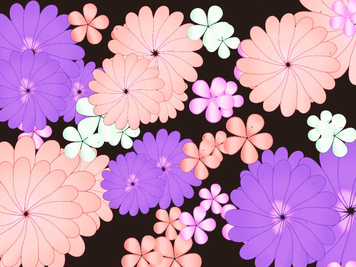 カラフルな花の背景です フリー素材です 前に描いた花のイラストの加工や調整で あやや りんのイラスト カラフルな花の背景です フリー素材です 前に描いた花のイラストの加工や調整で あやや りんのイラスト