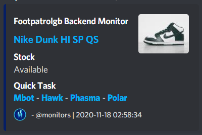 monitors's tweet photo. Dunk High Spartan Green: 778454074688929792
Jordan 5 Off White Sail: 778454079193481246
Jordan 1 COJP Midnight Navy: 778454079718162472

(all other blazing fast pickups not included here) https://t.co/OVa55kbCg2