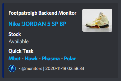 monitors's tweet photo. Dunk High Spartan Green: 778454074688929792
Jordan 5 Off White Sail: 778454079193481246
Jordan 1 COJP Midnight Navy: 778454079718162472

(all other blazing fast pickups not included here) https://t.co/OVa55kbCg2